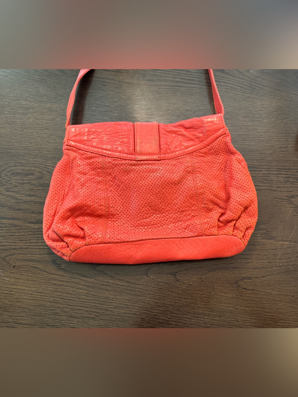 See by Chloe Red Coral Women's Crossbody Bag with Front Flap Vintage - Picture 4 of 13